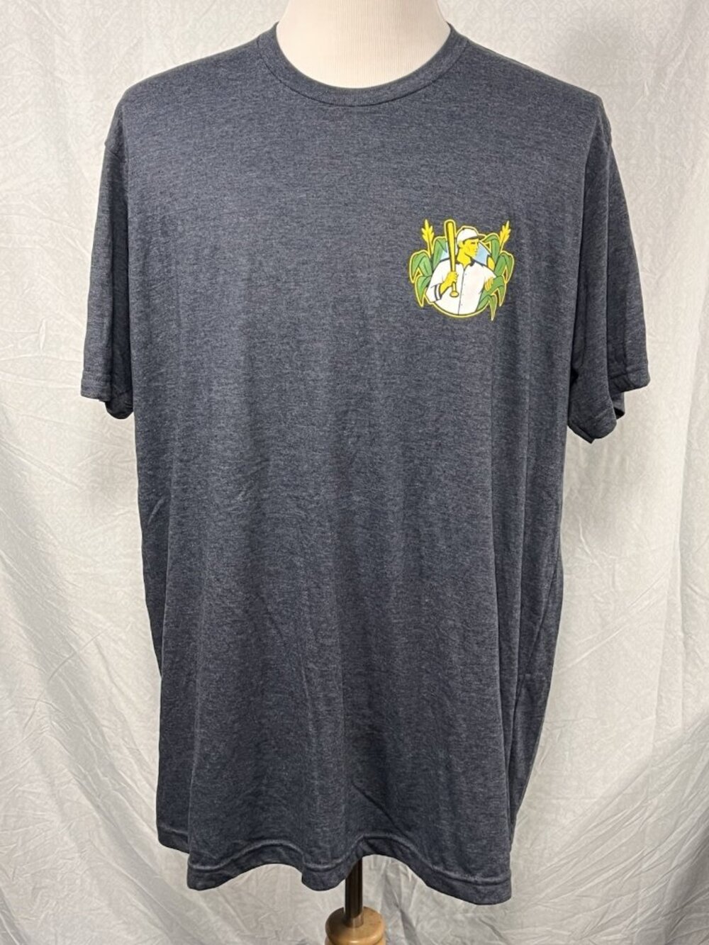 Baseballism Men's T-shirt 3XL Grey Field of Dreams Short Sleeve Crew Neck